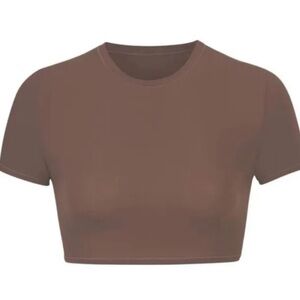 NWT! Skims Fits Everybody Super Cropped T-Shirt—Color UMBER—Size 3x